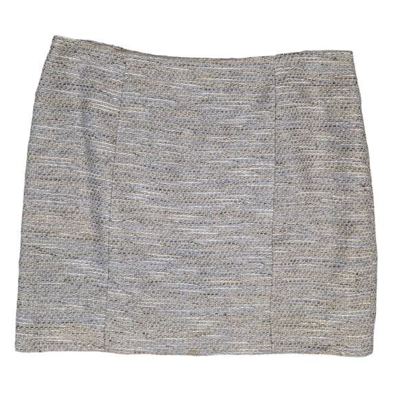 Theory Tweed Metallic Mini Skirt Tan and Gold Size 4 - Picture 1 of 9